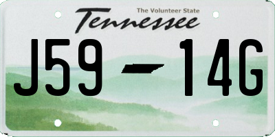TN license plate J5914G
