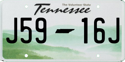 TN license plate J5916J