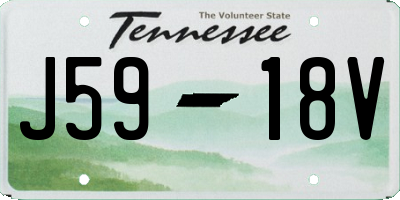 TN license plate J5918V