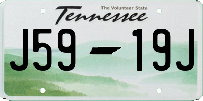 TN license plate J5919J