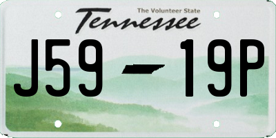 TN license plate J5919P