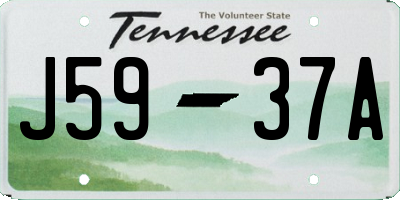 TN license plate J5937A
