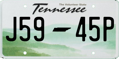 TN license plate J5945P