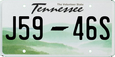 TN license plate J5946S