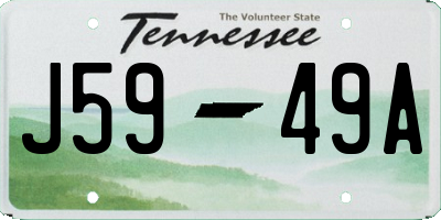 TN license plate J5949A