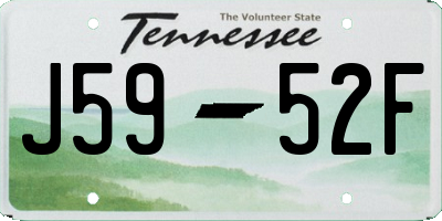 TN license plate J5952F