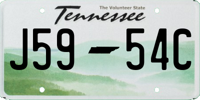 TN license plate J5954C