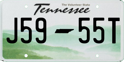 TN license plate J5955T
