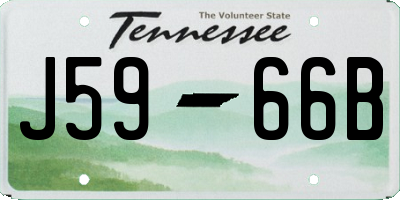 TN license plate J5966B