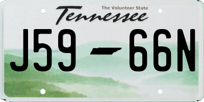 TN license plate J5966N