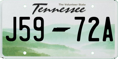 TN license plate J5972A