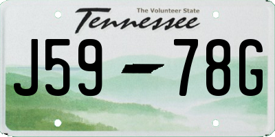 TN license plate J5978G