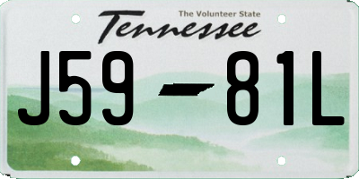 TN license plate J5981L