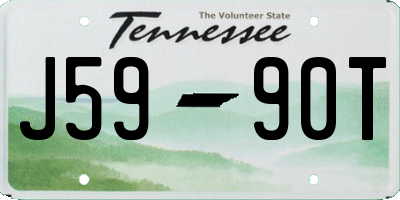 TN license plate J5990T