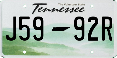 TN license plate J5992R