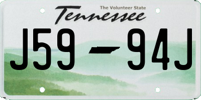 TN license plate J5994J