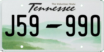 TN license plate J5999O