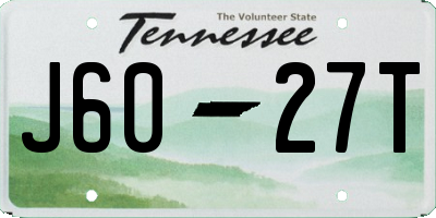 TN license plate J6027T
