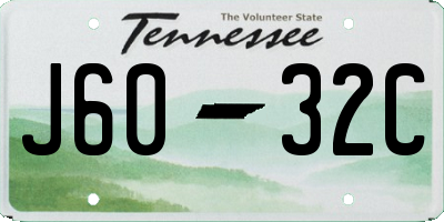 TN license plate J6032C