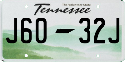 TN license plate J6032J