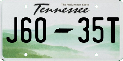 TN license plate J6035T