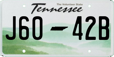 TN license plate J6042B