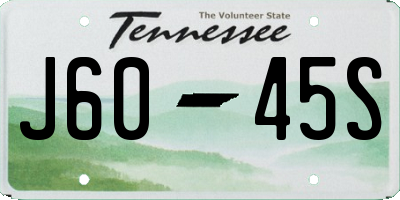 TN license plate J6045S