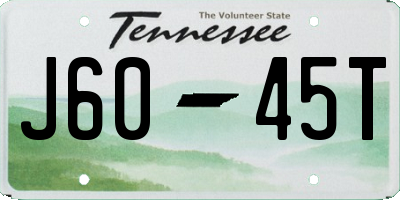 TN license plate J6045T