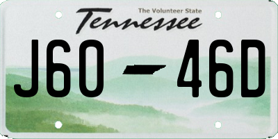 TN license plate J6046D