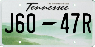 TN license plate J6047R