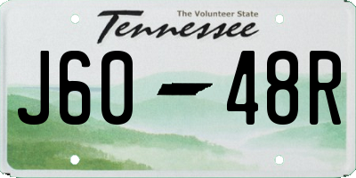 TN license plate J6048R