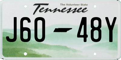 TN license plate J6048Y