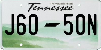 TN license plate J6050N