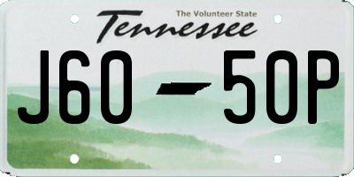 TN license plate J6050P