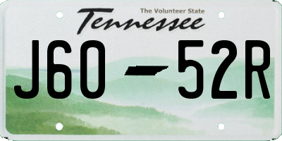 TN license plate J6052R