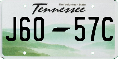 TN license plate J6057C