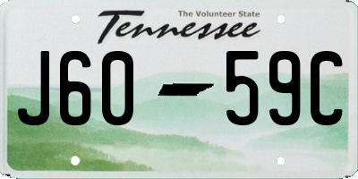 TN license plate J6059C