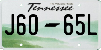 TN license plate J6065L
