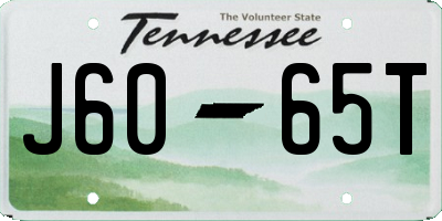 TN license plate J6065T