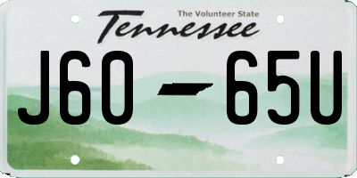 TN license plate J6065U