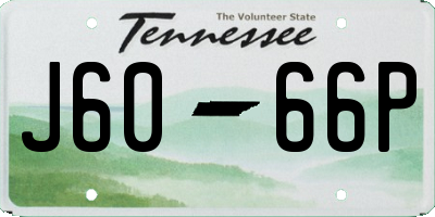 TN license plate J6066P