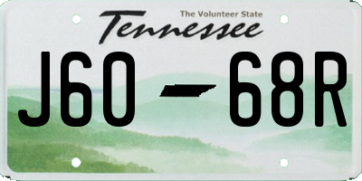 TN license plate J6068R