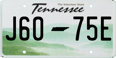 TN license plate J6075E