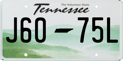 TN license plate J6075L