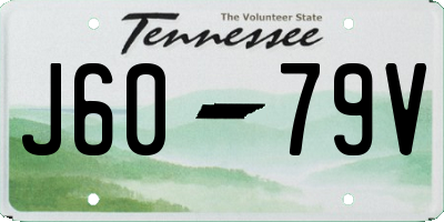 TN license plate J6079V