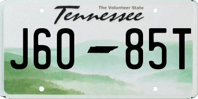 TN license plate J6085T