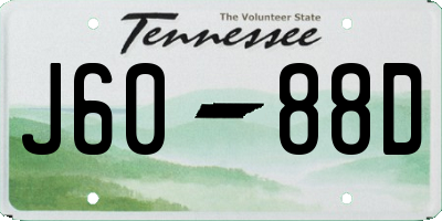 TN license plate J6088D