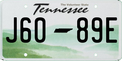 TN license plate J6089E