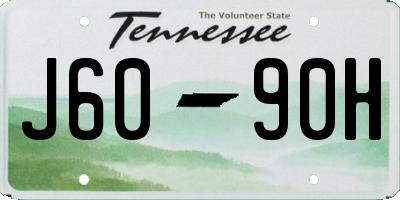 TN license plate J6090H