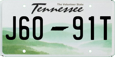TN license plate J6091T